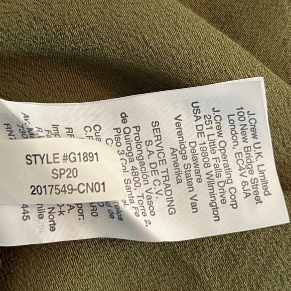 Madewell Novel Shift Sheath Dress Olive Green V-Neck Women's Small - Picture 5 of 10